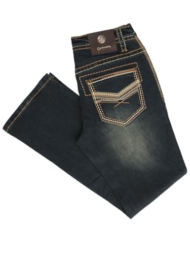 Centenario Men's Tinted Green Denim with Embroidered Details