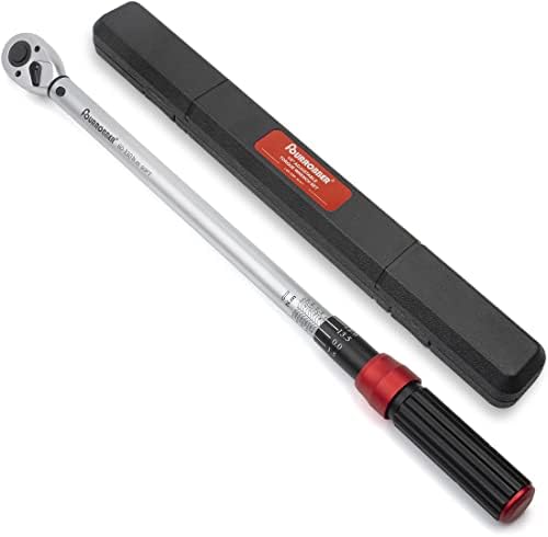 FOURROBBER Torque Wrench Set 1/2-inch Drive Click Bicycle Torque Wrench Dual-Direction Adjustable Torque Wrench with Buckle 60-330Nm,Accuracy ± 3%