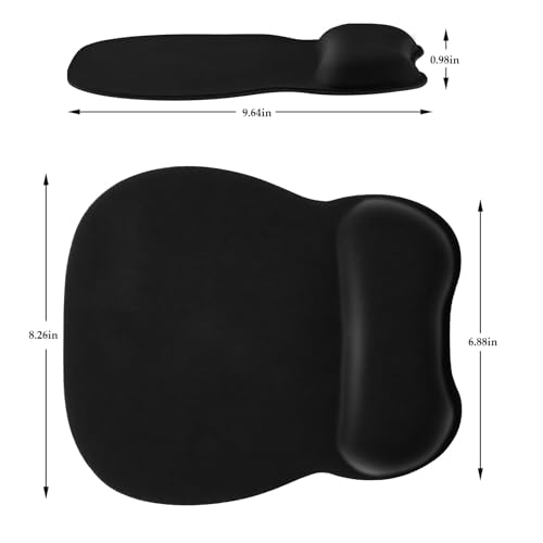 Image of EooCoo EC108MP Gaming Mouse Pad with Wrist Support, Non-Slip PU Base Mouse Mat for Internet Cafe, Home & Office