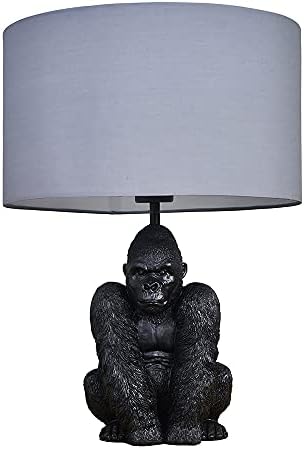 MiniSun Modern Matt Black Sitting Gorilla Table Lamp Base