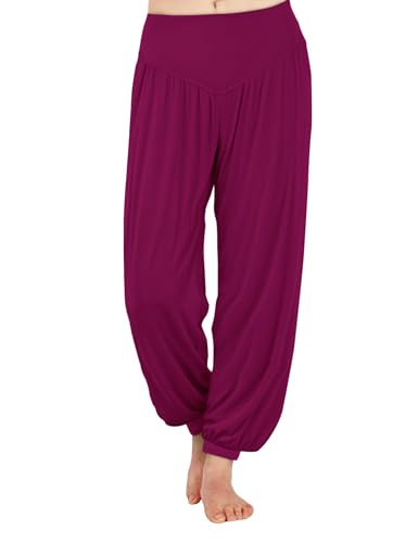AvaCostume Women's Modal Yoga Pants Loose Harem Pants Soft Pilates