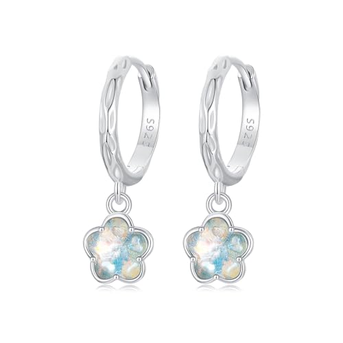 Boucles d'oreilles pendantes argent anti-allergie avec zircone scintillante
