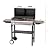 Bonnlo Propane Flat Top Griddle and Charcoal Grill Combo with Lid, Powerful 12,000 BTU Grills with Side Shelves & Foldable Legs, 4 Burners Grill with Movable Wheels for Outdoor BBQ Camping Use