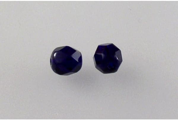 30pcs Fire Polished Faceted Beads Round 7 mm, Transparent Blue (30060), Bohemia Crystal Glass, Czechia 15119001