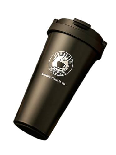 ���@�r,�^���u���[ �W�t�� 500ml �ۉ��ۗ� �X�g���[�t�� ������ ���@�r ��d�\�� ��e�� ���� �R�[�q�[�J�b�v, �^��f�M �R��h�~ �y�� �����^�� �}�O�{�g�� �􂢂₷�� �j�����p �����^�� ��e�� �L�� ������ (�S�[���f��)(�u���b�N)