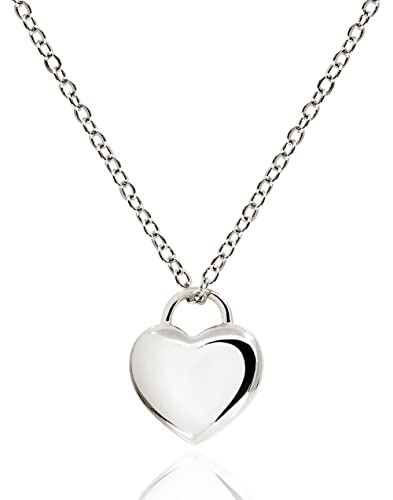 QVY-Dainty-Puffy-Heart-Pendant-Necklace-for-Women-Gold-Plated-Jewelry-Silver-Chunky-Necklace-with-Cute-Heart-Charm-Jewelry-Gifts-for-Her-HN-B