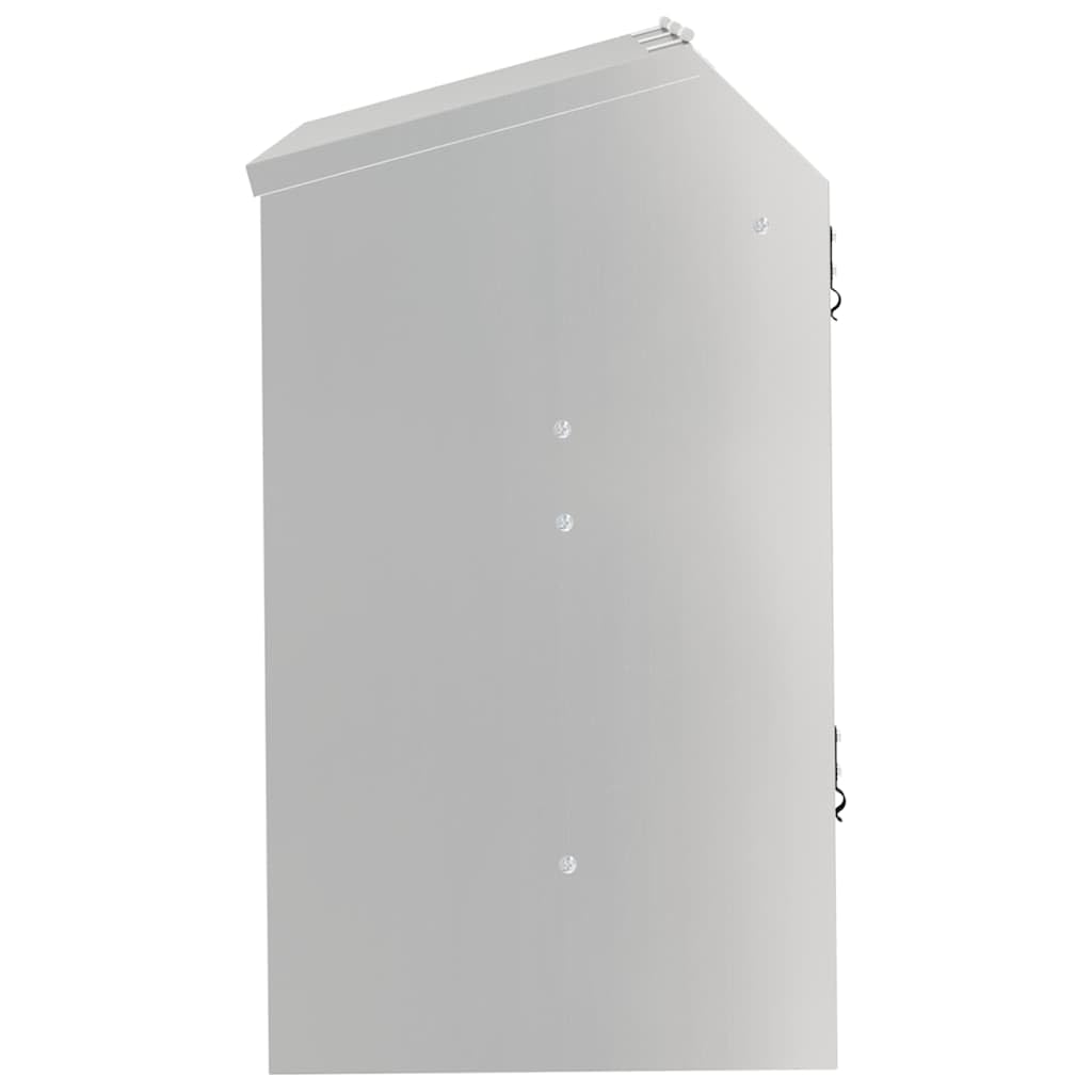 Futterautomat für Kaninchen aus verzinktem Stahl – Futterspender und Heuraufe für Kleintiere, robuste Futterstation für drinnen und draußen, 64,5 x 25,5 x 45,5 cm, Silber