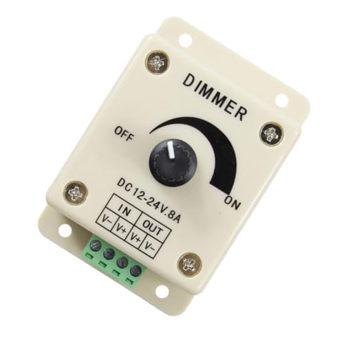 RORPOIR Variateur Mural LED pour Ajuster L'intensité Lumineuse 12v 8a Bouton Manuel Convivial en Plastique pour Éclairage Garage et Panneaux LED