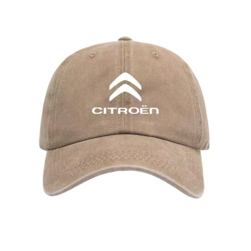 Gorra Béisbol Coche Logo para Citroen Ami–2020, Algodón Ajustable Trasera, Gorra de Coche de Carreras Regalo Fans Automóvil,G-One Size