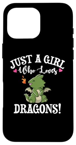 Cute Cartoon Womens Just A Girl Who Loves Kawaii Dragon �X�}�z�P�[�X iPhone 16 Pro Max �p