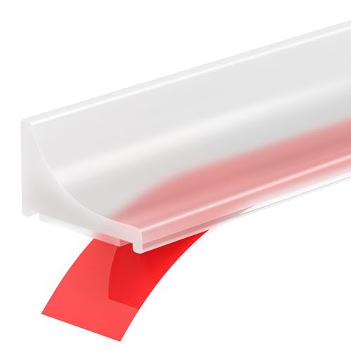 Zehiels 39Inch Shower Threshold Water Dam, Self-Adhesive Silicone Shower Barrier Water Stopper...