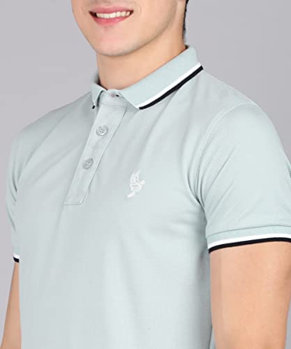 Alan Jones Clothing Men's Solid Slim Fit Polo T-Shirt