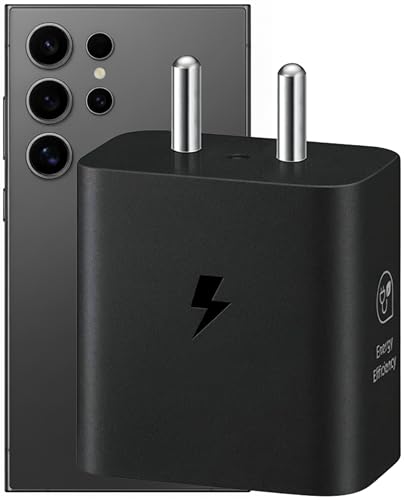 Image of 25W Super Fast USB-C Wall Adapter | for Samsung Galaxy S A M F Series - S23 S22 S21 FE S20 A34 M14 M54 M34 M53 M33 M13| Original Rapid Charging (Black) (No Cable)