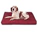 MERCURY TEXTIL- Cama de Mascota, Colchón para Perro, Colchoneta Reversible Estampada Relleno de Espuma para Interior y Exterior. (Small, Granate)