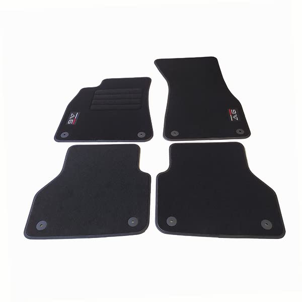 Car Lux AR06882 - Alfombrillas alfombras en moqueta Velour con Logo para Audi A6 C8 Desde 2018 hasta Hoy