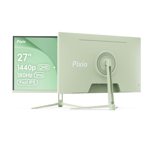 Image of Pixio PX278 Wave Mint Green 27 inch 180Hz Refresh Rate Quad HD 1440p Resolution Fast IPS Panel 1ms GTG Response Time Built-in Speakers Gaming Monitor with AMD FreeSync