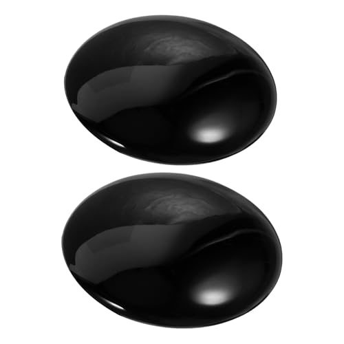 ibasenice Tapón de Desagüe para Fregadero y Lavabo de Baño Negro, 2 Piezas, de Cerámica y Silicona Sello Hermético y Conservación del Agua