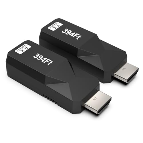 Steetek HDMI Extender &uuml;ber Ethernet 120m/394ft, 1080P@60Hz HDMI Extender Adapte &Uuml;bertragung &uuml;ber Cat5e/6/7/8 Netzwerkkabel, unterst&uuml;tzt EDID, Plug-and-Play, keine Latenz und verlustfreie Komprimierung