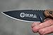 Tops Knives Cut 4.0 Full Tang Fixed Blade-Black Traction Coating Blade Finish-Black Kydex Sheath w/Beta Loop (Tan Canvas Micarta Handle)