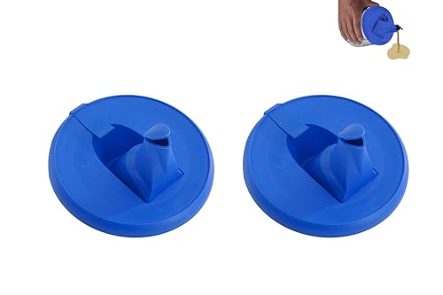 Paint Can Lid Cover and Pouring Spout for 1-Quart Containers 2 Pack - Secure Seal with Built-in Spout to Pour Paint Easy Prevents Messes Spills Drips Splatter - Paint Storage Lid