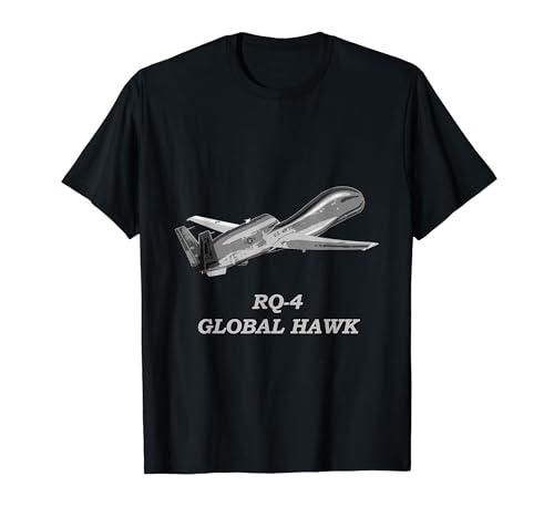 GLOBAL HAWK MILITARY DRONE, AVIATION PILOT T-SHIRT