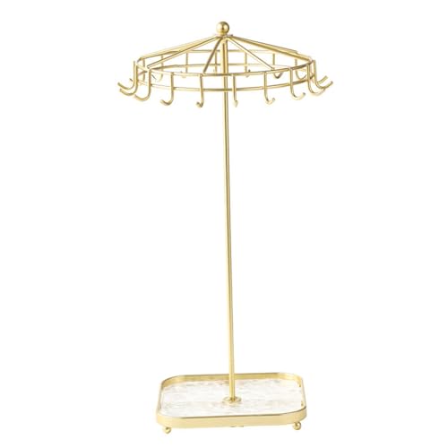 Cintre de collier en fer doré avec socle stable design - 8