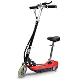 Runheo Trottinette électrique avec Siège 120 W Rouge, Pliable, en Aluminium, pour Enfants ...