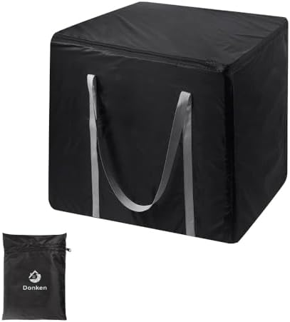 Aufbewahrungstasche Gartenauflagen mit Reißverschluss, 80x80x90cm | 420D Oxford, Reißfest, Wasserabweisend & UV-beständig & Praktische Tragegriffe, Auflagentasche für Gartenpolster