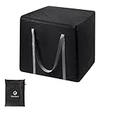 Aufbewahrungstasche Gartenauflagen, Wasserdicht Auflagentasche 420D Oxford Gartenpolster Tasche mit Reißverschluss, Schutzhülle für Polsterauflagen Bettdecken Stuhlauflagen Kissen (80x80x90cm)