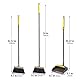 JEHONN Besen und Kehrschaufel Set mit Langem Stiel 138CM, 180 Grad Drehbar Camping Kehrbesen Innen und Schaufel für Vorzelt, Haus, Büro, Lobby, Terrasse
