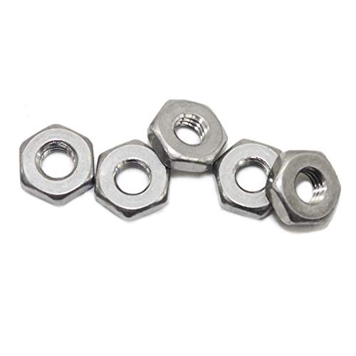 8-32 Hex Nut, Coarse Thread Hexagon Nut,18-8 Stainless Steel Hex Nut, Silver Tone,（100 Pcs） #TOP3