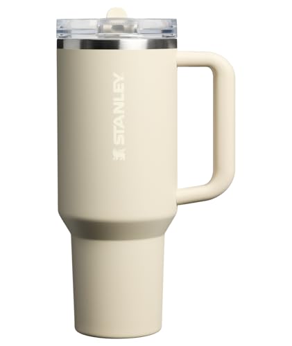 Image of STANLEY Quencher ProTour Flip Straw Tumbler with Leakproof Lid 40 oz | Built-in Straw & Handle | Cupholder Compatible for Travel | insulated Stainless Steel Cup | BPA-Free | Exclusive Toasted Almond