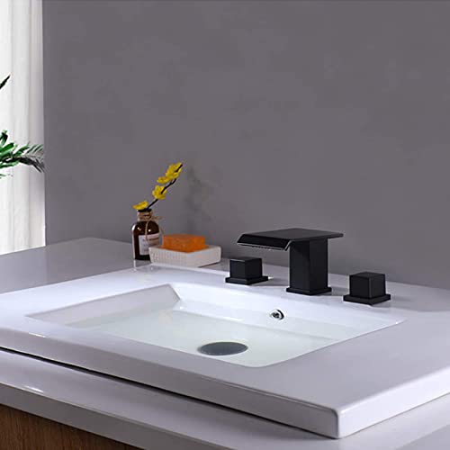 Robinet de lavabo cascade noir à double commande pour grand confort - 5