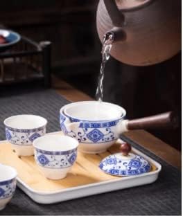 Zdada 新茶器 茶器セット茶こし付き湯呑みセットティーポットセラミックシングルポット日本の食器フィルターティーメーカー黒陶器ティ