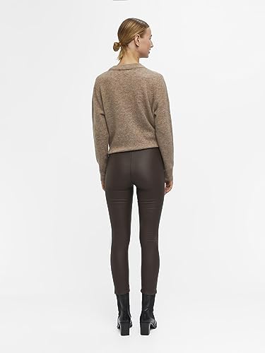 Leggings OBJBELLE OBJECT COLLECTORS ITEM noir taille haute en maille extensible confortable - 4