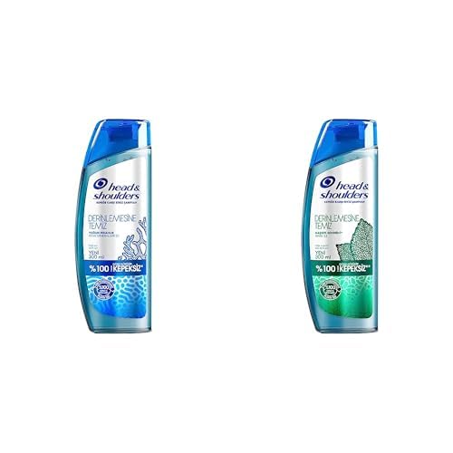Head & Shoulders Derinlemesine Temizlik Şampuan Yoğun Ferahlık Deniz Mineralleri 300 ml ve Head & Shoulders Derinlemesine Temizlik Şampuan Kaşıntı Giderici Nane 300 ml