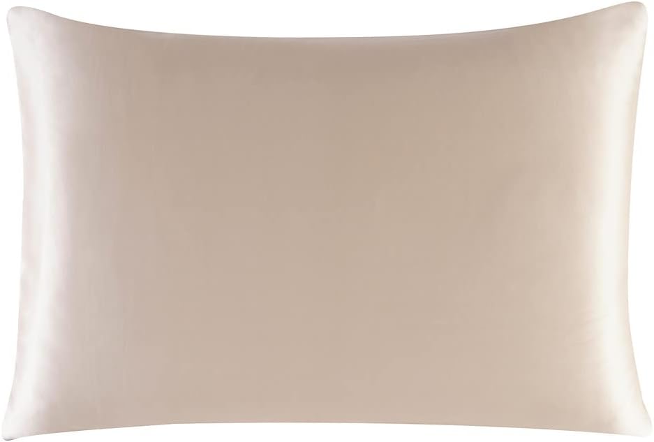 townssilk Both Side 100% 19mm Pure Mulberry Silk Pillowcase for Hair and Skin 40x80cm size Pillow Case Cushion Cover with Hidden Zipper 600 Thread Count Taupe - Image 3
