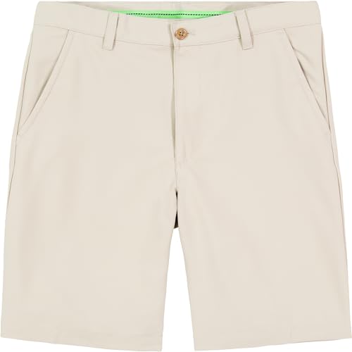 IZOD Men's 9.5-Inch Micro Poly Classic-Fit Golf Short, Khaki, 33 - image 3