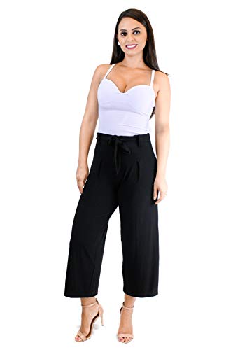 Calça pantacourt preta viscolycra Tamanho:GG;Cor:Preto