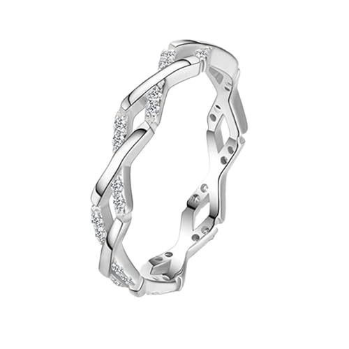 Bague femme argent alliance anti-ternissement bague fiançailles géométrique