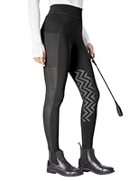 FitsT4 Sports Reithose Damen Reitleggings mit Rutschfestem Kniebesatz, Hohem Bund und Seitentaschen, Atmungsaktiv und Elastisch für Reitschule und Radfahren im Frühling Sommer
