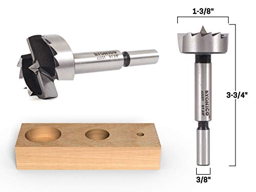 Yonico 43021S 1-3/8-Inch Diameter Steel Forstner Drill Bit 3/8-Inch Shank thumb #1