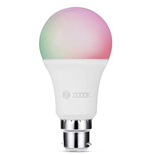 Image of ZOOOK Shine 9-Watt Smart LED Bulb Compatible with Amazon Alexa and Google Assistant (B-22 Pin Type Socket Bundled with B22 to E27 convertor, White)