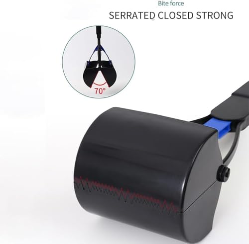 Image of Pooper Scooper,Dog Pooper Scooper,Pooper Scooper for Large Dogs,Folding Dog Poop Scooper, 28 inch Long Handle No-Bend Cleanup,with Durable Spring,Works on Grass /Dirt /Gravel & More Surfaces (Blue)