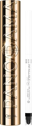 Even Bigger Eyes Kit mit L'Oréal Paris Mascara, Volumen, Panorama von Volume Million Lashes, Schwarz und L'Oréal Paris Automatic Gel Inflatable 36H Grip Liner, Farbton Polar White