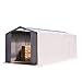 Produktbild TOOLPORT Zelthalle Lagerzelt mit OBERLICHT 6x12x4 m Garage Industriezelt PVC Plane 850 N wasserdicht grau