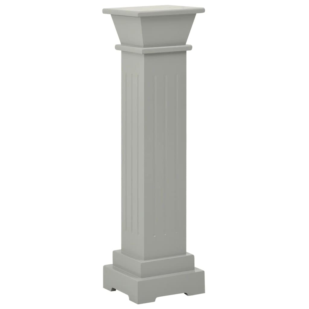 Piedistallo per Piante Quadrato 17x17x66 cm MDF Grigio 4.1kg