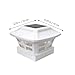 Zerodeko 2pcs Solar Outdoor Post Lights Waterproof Pillar Lighting Tool with White and Warm Dual Light for Fence and Courtyard