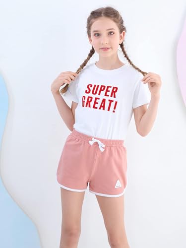 Rolanko Girls' Active Dolphin Shorts for Girls 3 Packs Kids Bike Running Summer Beach Athletic Sports 4-14 Years3