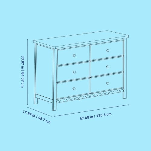 Graco Sasha 6 Drawer Dresser (White) – GREENGUARD Gold Certified, Wood Storage for Nursery or Kids’ Room, Safe Interlocking Drawer System & Easy Assembly with Pre-Installed Tracks - image 8